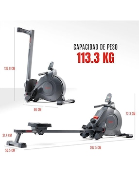 Remadora sunny health & fitness residencial