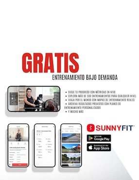 Remadora sunny health & fitness residencial