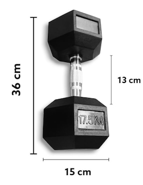 Set mancuernas de peso fijo Infinité 17.5 kg 2 piezas