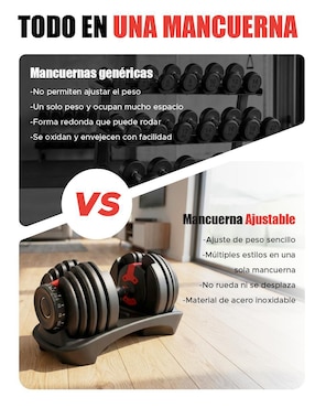 Mancuerna de peso variable X-Rush 24 Kg