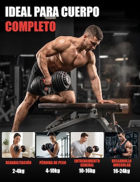 Mancuerna de peso variable X-Rush 24 Kg