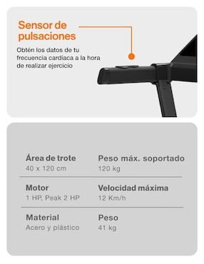 Caminadora casera Bodytrainer Btru-850 plegable