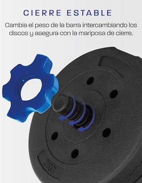 Set mancuernas de peso variable Altera 20 kg 23 piezas