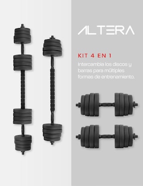 Set mancuernas de peso variable Altera 30 kg 27 piezas