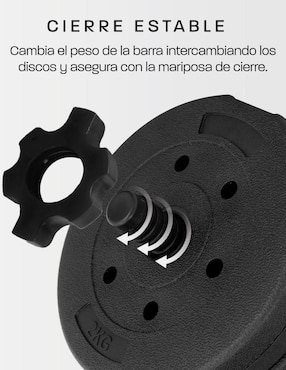 Set mancuernas de peso variable Altera 30 kg 27 piezas