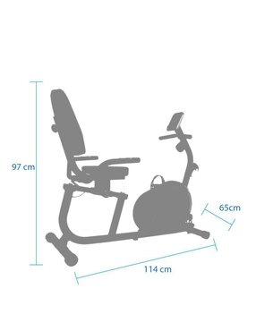 Bicicleta recumbente Unifitness acero y plástico