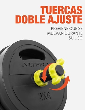 Set mancuernas de peso variable Altera 30 kg 24 piezas
