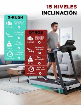Caminadora profesional X-Rush Thunder plegable