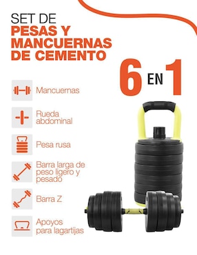 Set mancuernas de peso variable Altera diferentes pesos 28 piezas