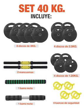 Kit de mancuernas de peso variable Altera 24 piezas