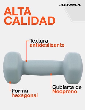 Set mancuernas de peso fijo Altera 7 piezas