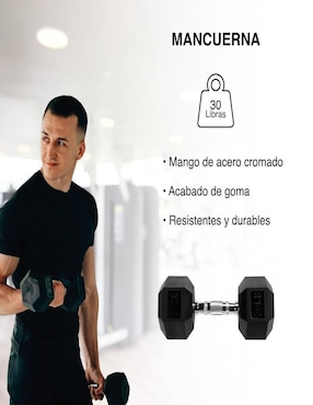 Mancuerna de peso fijo X-Rush 13.6 kg