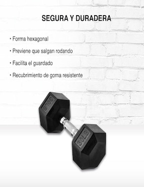 Mancuerna de peso fijo X-Rush 13.6 kg