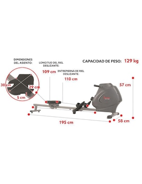 Remadora sunny health & fitness sf-rw5801