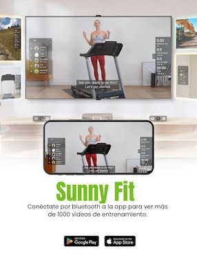 Caminadora semiprofesional Sunny Health & Fitness SF-T7515-SMART plegable