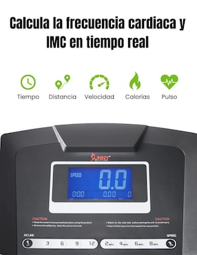 Caminadora semiprofesional Sunny Health & Fitness SF-T7515-SMART plegable