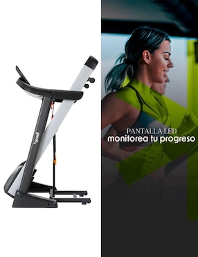 Caminadora semiprofesional Bywell 18 km/h motor 3.0 hp con bluetooth y mp3 plegable