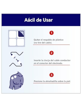 Electrodo muscular autoadhesivo 5 cm x 5 cm 9 piezas