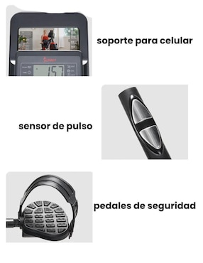 Bicicleta recumbente Sunny Health & Fitness acero inoxidable