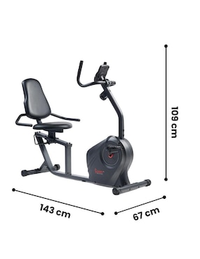 Bicicleta recumbente Sunny Health & Fitness acero