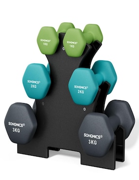 Set mancuernas de Peso Fijo Songmics Home 12.5 kg 6 piezas