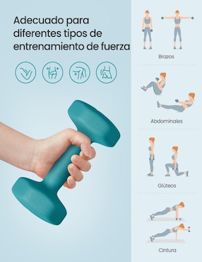 Set mancuernas de Peso Fijo Songmics Home 12.5 kg 6 piezas