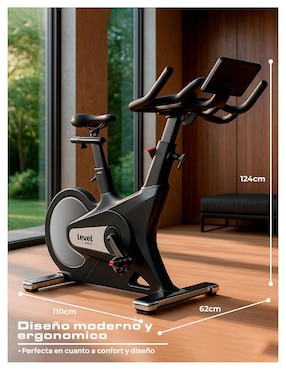 Bicicleta fija Level Fitness acero
