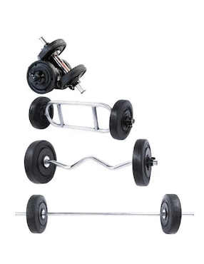 Set de pesas energym de entrenamiento adulto