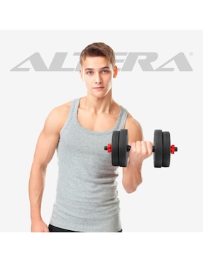 Set mancuernas de peso variable Altera 18 Kg 15 piezas