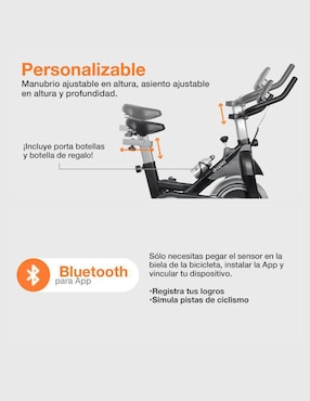 Bicicleta fija Droplet SP13 de acero