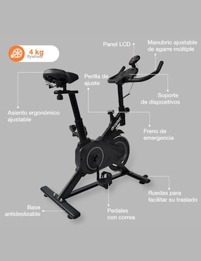 Bicicleta fija Droplet modelo SP4PLUS de acero