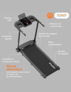 Caminadora casera droplet rn320 plegable