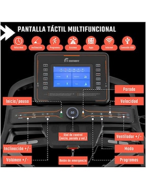 Caminadora semiprofesional centurfit mkz-cami5100sz sí