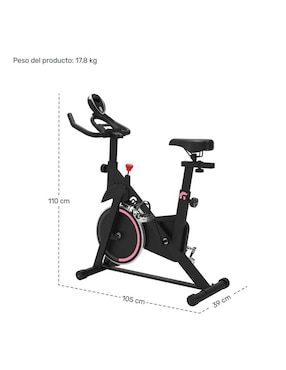 Bicicleta fija Centurfit modelo MKZ-BICISPN6kGR de acero