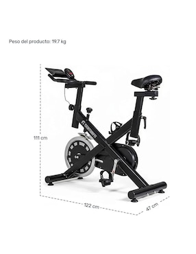 Bicicleta fija Centurfit modelo MKZ-BISPIBASNJBR de acero