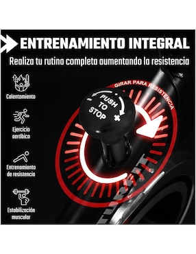 Bicicleta fija Centurfit modelo MKZ-BISPIBASNJBR de acero