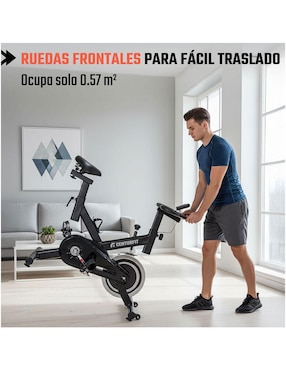 Bicicleta fija Centurfit modelo MKZ-BISPIBASNJBR de acero