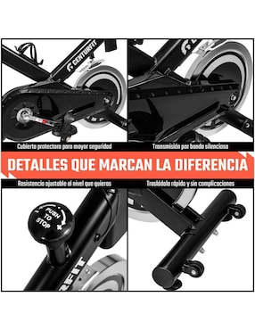 Bicicleta fija Centurfit modelo MKZ-BISPIBASNJBR de acero