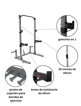 Rack de 1 compartimento Sunny Health & Fitness Entrenamiento