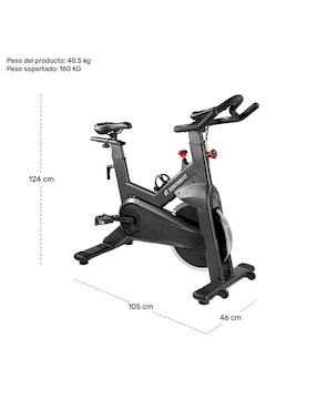 Bicicleta fija Centurfit modelo mkz-bispincomneg de acero