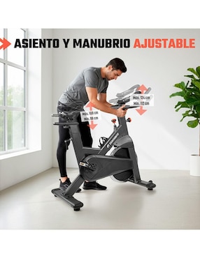 Bicicleta fija Centurfit modelo mkz-bispincomneg de acero