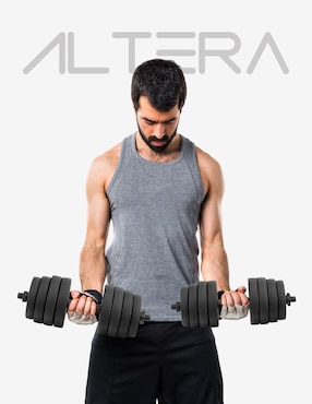 Kit mancuernas de peso variable Altera 40 kg 27 piezas