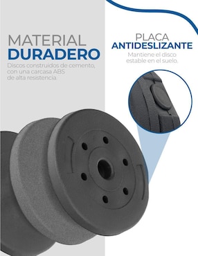 Kit mancuernas de peso variable Altera 40 kg 27 piezas