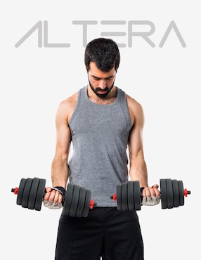 Kit mancuernas de peso variable Altera 40 kg 27 piezas