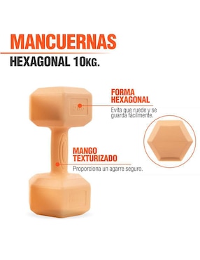 Set mancuernas de peso fijo Altera 10 kg 2 piezas