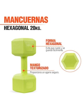 Set mancuernas de peso fijo Altera 20 kg 2 piezas