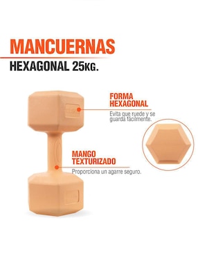 Set mancuernas de peso fijo Altera 25 kg 2 piezas