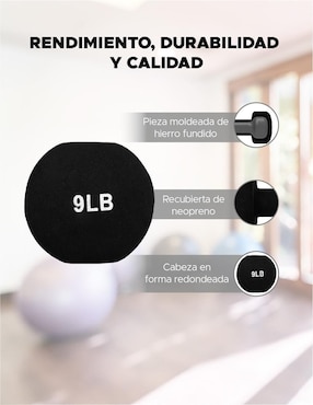 Set mancuernas de peso fijo X-Rush 4 kg 2 piezas