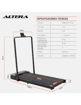Caminadora casera Altera Homestep Plus plegable