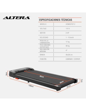 Caminadora casera Altera Homestep Neo